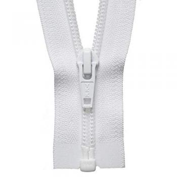 66cm White Nylon Open End Zip by YKK