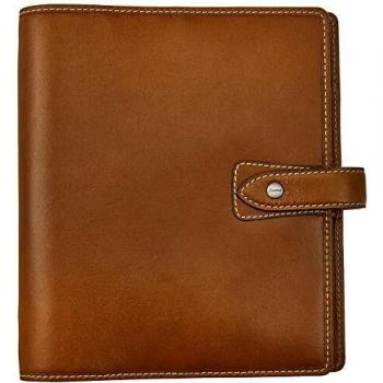 Filofax Malden A5 Organizer in Full Grain Buffalo Leather Vintage Ochre Brown