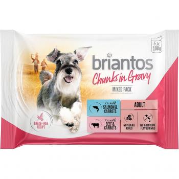 Mix Pâté Briantos 4 x 100 g pour Chien (Saumon & Bœuf)