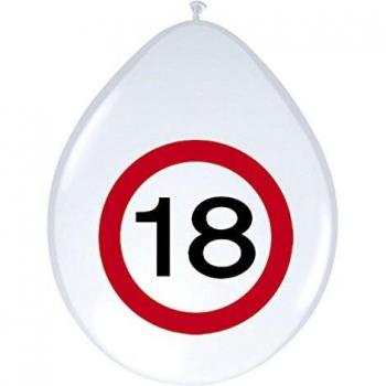 Ballons 18 Jahre Verkehrsschild Design