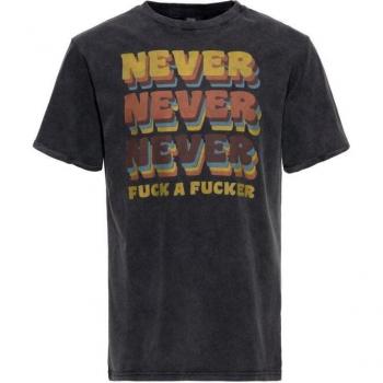 King Kerosin Never Never Never T-Shirt grau