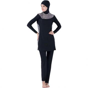 Traje de Natación Hiyab Completo Leopardo