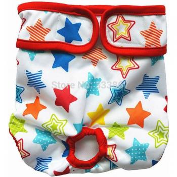 Durable Washable Dog Pants for Male and Female, Stars, M/L