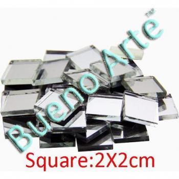 Funkelnde Kristallfliesen 10x10mm Silber