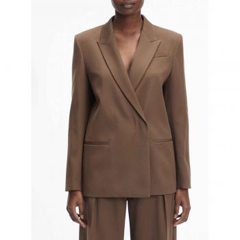 Calvin Klein: Mujer Tailored Blazer en Lana Sarga