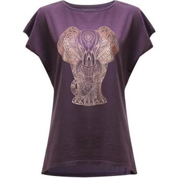 Yogistar Damen Yoga & Relax Shirt „Beton‑Bär“ – Kupfer‑Design in XS