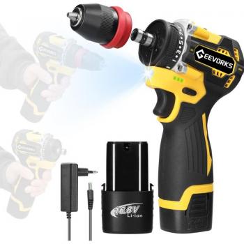 Outil multitâche Brushless 1300 mAh, double batterie, 25 réglages de couple, 2 vitesses, éclairage LED