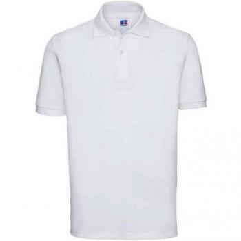 Russell Athletic Men’s Piqué Polo Shirt – White, Large Size