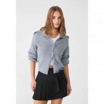 Stradivarius Plissierter Rock mit Schleife Schwarz M
