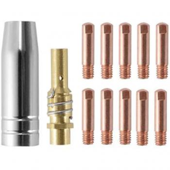 12PCS Copper Welding Nozzles and Rods