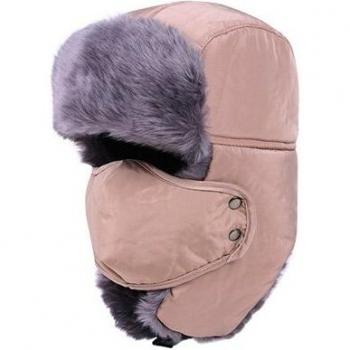 Winter-Pelz-Ushanka mit extra Wärmeklappen – Dual-Use-Maskensturmhaube für Männer und Frauen