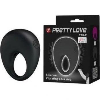 Pretty Love: anillo vibrador con diseño Trap, color negro