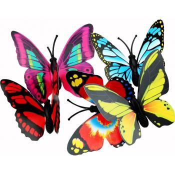 Set de 5 Estacas de Mariposa Coloridas para Jardín