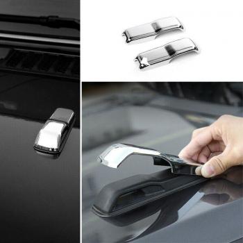 2PCS Jeep Wrangler JL Chrome Hood Handle Cover Trim