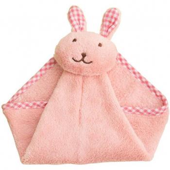 Serviette de bain suspendue en velours corail