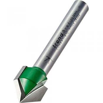 Trend C044 x 1/4 TCT CraftPro Chamfer V-Groove Cutter 45° 6.0 x 12.7mm