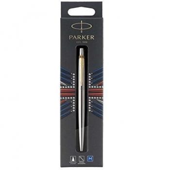 Parker Jotter London Ballpoint Pen with Gold Trim Medium Nib Blue Ink