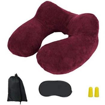 Coussin de voyage Vivezen avec oreillers de nuit, bouchons d'oreilles et sac de rangement