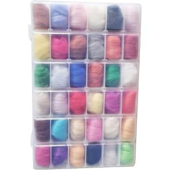 36-Piece Mixed Colors Needle Felting Kit