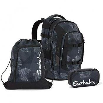 Satch Pack Schulrücken‑Set Infragrau – 3‑Elemente