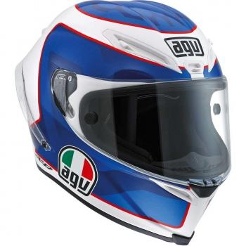 AGV Casco Corsa E2205 Versión Multi con Tonos Blanco/Azul, Talla 6
