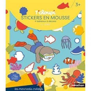 T'choupi stickers en mousse la mer: 4 tableaux à décorer. Avec plus de 150 stickers