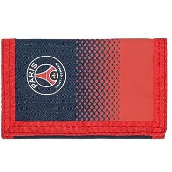 Portafoglio Elegante Paris Saint Germain Pieghevole con Chiusura Velcro e Tasca Zippata