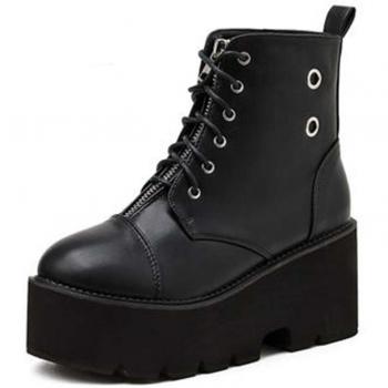 Botines de Estilo Punk con Suela Gruesa