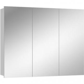 Vicco Spiegelschrank Sola, 100 x 79,8 cm, Weiß, 3-türiger Schrank