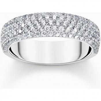 Thomas Sabo Anillo Plata con Circonita y Grabado “Elegancia Singular”