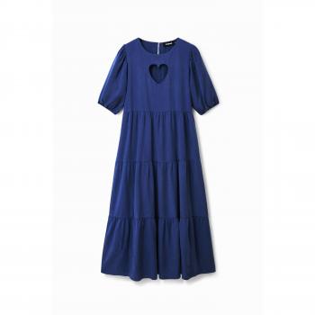 Vestito Midi con Motivo Cuore