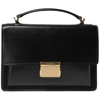 Borsa a spalla in pelle nera Golden Goose