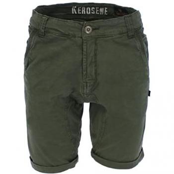 Bermudas de entrenamiento ALPHA Kerosene – Dark Olive, cintura ajustable y cuádruple bolsillo