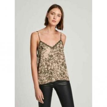 Top senza spalline Pepe Jeans Foglia di Peonia Verde XS