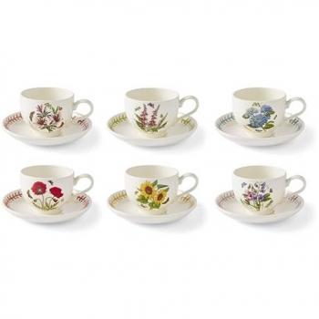 Meadows Set Portmeirion 6× Tasses à Thé, Soucoupes