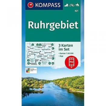 KOMPASS Wanderkarten-Set 821 Ruhrgebiet (3 Karten) 1:50.000