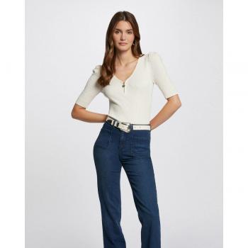 Pull à manches courtes Morgan avec ajourés