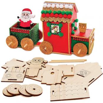 Santa's Wooden Train DIY Kits (Pack of 2)