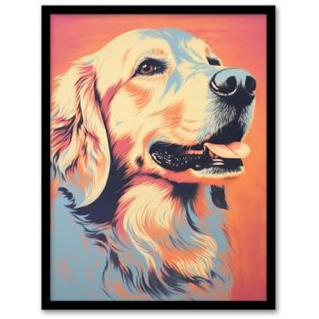 Artery8's Golden Retriever Duo‑Tone Riso Masterpiece