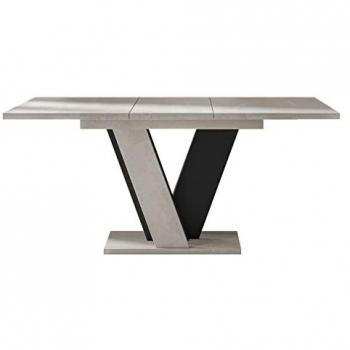 Goodyear 125 – Table Gris & Noir – 75 × 90 × 120 cm – Étendue – Stratifié