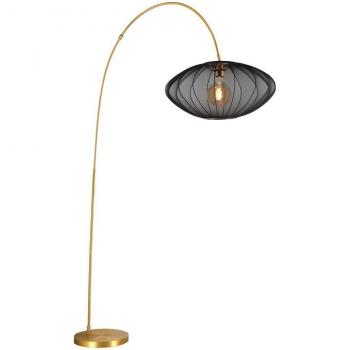 Bogenleuchte Corina Schwarz-Messing E27 Stehlampe
