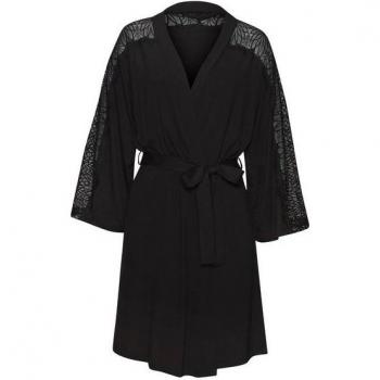 LASCANA Kimono mit Gürtel und Spitze, Größe 32/34