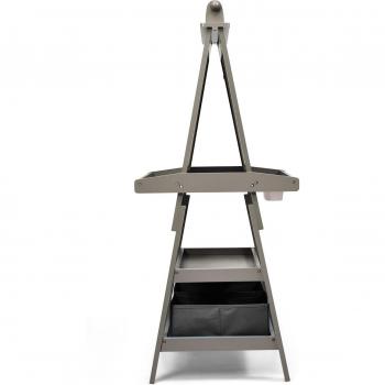 GOPLUS Chevalet artistique 2 faces, noir/blanc, avec rangement – Gris