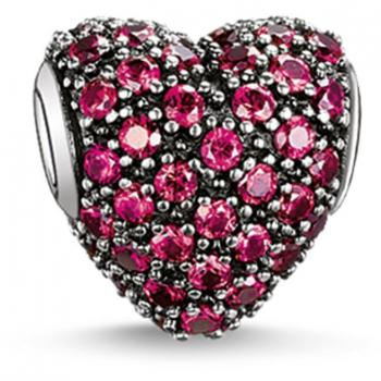 Thomas Sabo – Braccialetto‑Ciondolo “Pavé Rosso” in Sterling 925