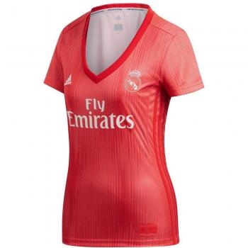 Adidas Damen Madrid 3. Linie Fußballtrikot – Real Coral Rot, S