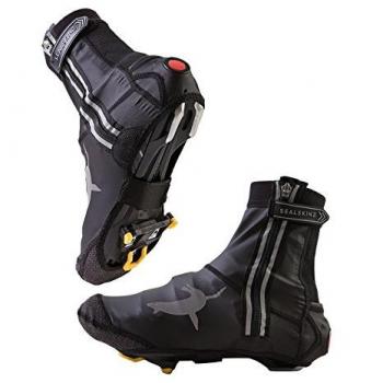 SealSkinz Waterproof Bike Shoe, Black/Red, Size L