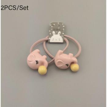 2Pcs Kids Elastic Hair Bands with Animal Design