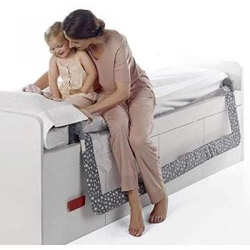 Barrière de lit rabattable Jane avec tissu lavable