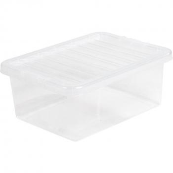 Wham Crystal Stackable Plastic Storage Box & Lid, Clear