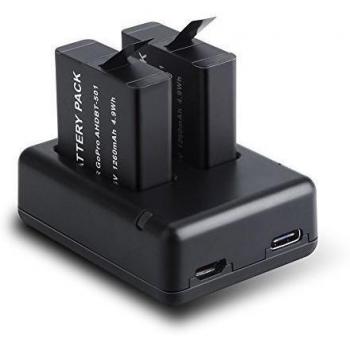 Kit d’alimentation 2×1260 mAh + USB pour GoPro HERO 5 Black